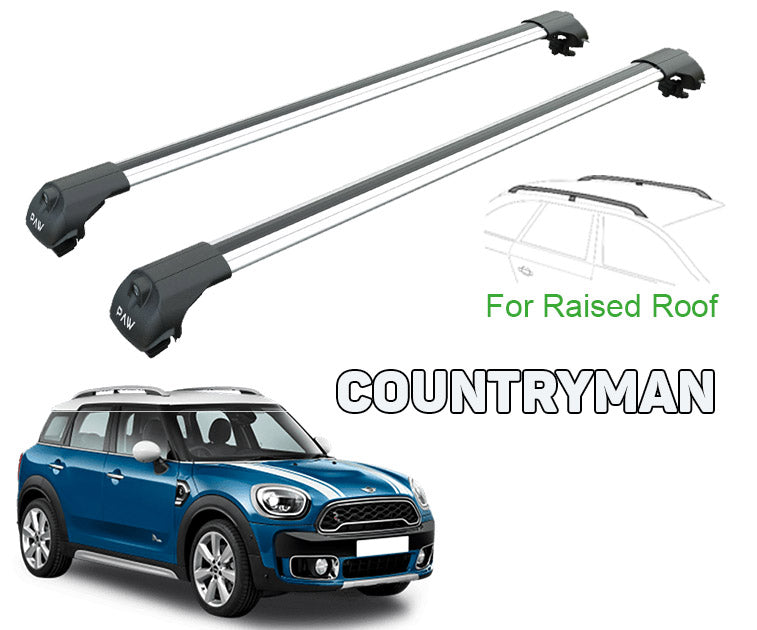 Mini Countryman F60 Roof Rack & Cross Bars Silver Color 2017--> Mini Countryman F60 Roof Rack & Cross Bars Silver Color 2017-->